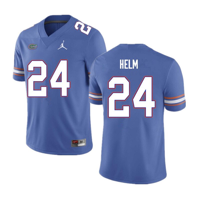 Men #24 Avery Helm Florida Gators College Football Jerseys Sale-Blue
